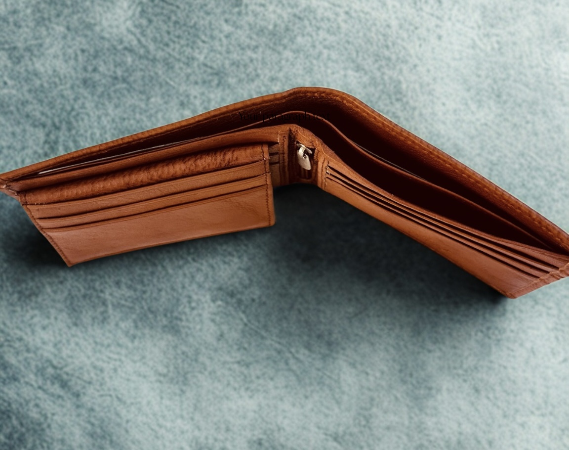 Long Bifold Leather Rodeo Wallet Top